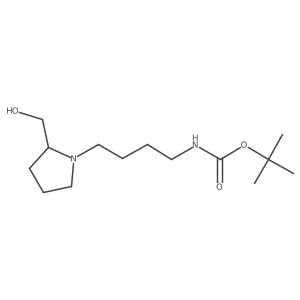 tert-butyl N-{4-[2-(hydroxymethyl)pyrrolidin-1-yl]butyl}carbamate Structure