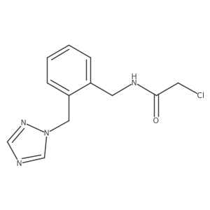 2-Chloro-N-[[2-(1,2,4-triazol-1-ylmethyl)phenyl]methyl]acetamide结构式