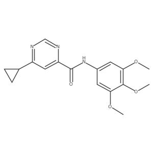 6-Cyclopropyl-N-(3,4,5-trimethoxyphenyl)pyrimidine-4-carboxamide Structure