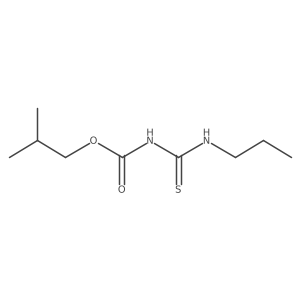 2-methylpropyl N-(propylcarbamothioyl)carbamate结构式