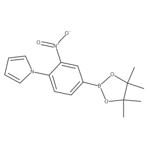 1-[2-Nitro-4-(4,4,5,5-tetramethyl-1,3,2-dioxaborolan-2-yl)phenyl]-1H-pyrrole结构式