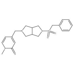 1-Methyl-4-({5-phenylmethanesulfonyl-octahydropyrrolo[3,4-c]pyrrol-2-yl}methyl)-1,2-dihydropyridin-2-one Structure