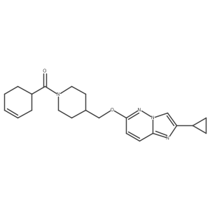1-(Cyclohex-3-ene-1-carbonyl)-4-[({2-cyclopropylimidazo[1,2-b]pyridazin-6-yl}oxy)methyl]piperidine结构式