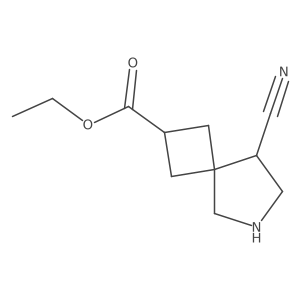 Ethyl 8-cyano-6-azaspiro[3.4]octane-2-carboxylate结构式