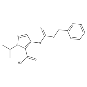 4-{[(benzyloxy)carbonyl]amino}-1-(propan-2-yl)-1H-pyrazole-5-carboxylic acid结构式
