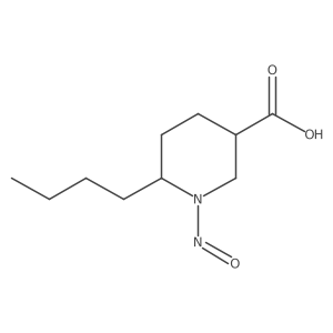 6-Butyl-1-nitrosopiperidine-3-carboxylic acid Structure