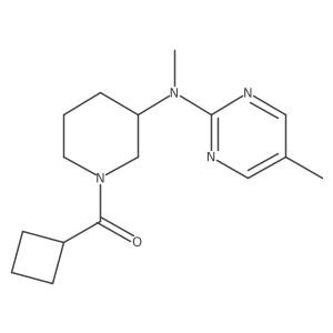 N-(1-cyclobutanecarbonylpiperidin-3-yl)-N,5-dimethylpyrimidin-2-amine结构式