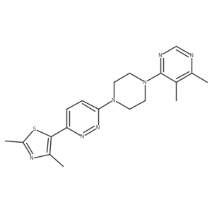 4-{4-[6-(2,4-Dimethyl-1,3-thiazol-5-yl)pyridazin-3-yl]piperazin-1-yl}-5,6-dimethylpyrimidine结构式