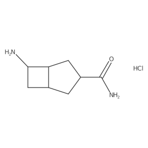rac-(1R,3S,5R,6S)-6-aminobicyclo[3.2.0]heptane-3-carboxamide hydrochloride结构式