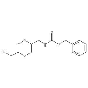 rac-benzyl N-{[(2R,5S)-5-(hydroxymethyl)-1,4-dioxan-2-yl]methyl}carbamate Structure
