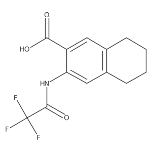 3-(2,2,2-Trifluoroacetamido)-5,6,7,8-tetrahydronaphthalene-2-carboxylic acid结构式