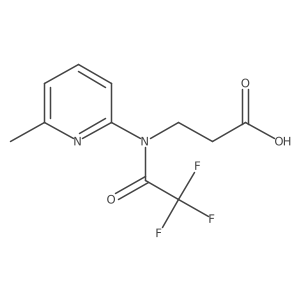 3-[2,2,2-trifluoro-N-(6-methylpyridin-2-yl)acetamido]propanoic acid结构式