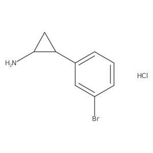 (1R,2R)-2-(3-Bromophenyl)cyclopropan-1-amine hydrochloride Structure
