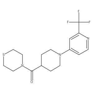 4-{1-[2-(Trifluoromethyl)pyridin-4-yl]piperidine-4-carbonyl}thiomorpholine Structure