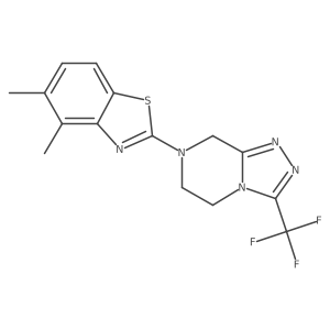 4,5-dimethyl-2-[3-(trifluoromethyl)-5H,6H,7H,8H-[1,2,4]triazolo[4,3-a]pyrazin-7-yl]-1,3-benzothiazole Structure