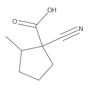 1-Cyano-2-methylcyclopentane-1-carboxylic acid结构式