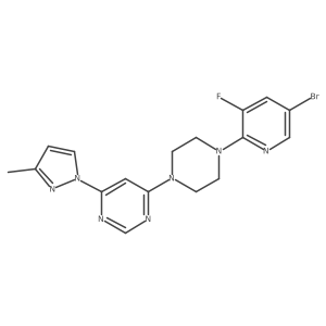 4-[4-(5-bromo-3-fluoropyridin-2-yl)piperazin-1-yl]-6-(3-methyl-1H-pyrazol-1-yl)pyrimidine结构式