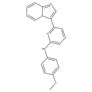 2-(4-Methoxyanilino)-4-(imidazo[1,2-a]pyrid-3-yl)pyrimidine结构式
