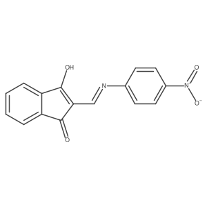 2-(((4-Nitrophenyl)amino)methylene)indane-1,3-dione Structure