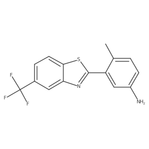 4-Methyl-3-(5-trifluoromethyl-benzothiazol-2-yl)-phenylamine结构式