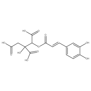 1-[3-(3,4-Dihydroxyphenyl)prop-2-enoyloxy]-2-hydroxypropane-1,2,3-tricarboxylic acid Structure