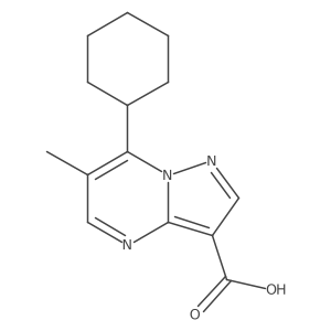 7-Cyclohexyl-6-methyl-pyrazolo[1,5-a]pyrimidine-3-carboxylic acid Structure