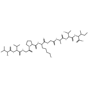 H-Val-Val-Gly-Pro-Lys-Gly-Ala-Thr-Ile-OH Structure