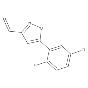 5-(5-Chloro-2-fluorophenyl)isoxazole-3-carbaldehyde结构式