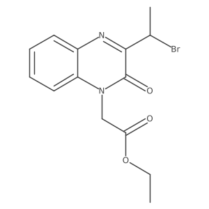 [3-(1-Bromo-ethyl)-2-oxo-2h-quinoxalin-1-yl]acetic acid ethyl ester结构式