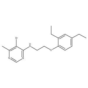 5-Bromo-N-[2-(2,4-diethylphenoxy)ethyl]-6-methyl-4-pyrimidinamine Structure