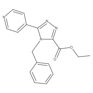 Ethyl 4-benzyl-5-(pyridin-4-yl)-4H-1,2,4-triazole-3-carboxylate结构式