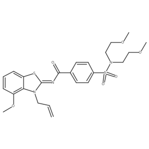 (Z)-N-(3-allyl-4-methoxybenzo[d]thiazol-2(3H)-ylidene)-4-(N,N-bis(2-methoxyethyl)sulfamoyl)benzamide结构式