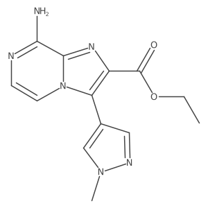 Ethyl 8-amino-3-(1-methylpyrazol-4-yl)imidazo[1,2-a]pyrazine-2-carboxylate Structure