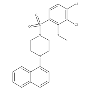 3,4-Dichloro-2-methoxy-1-[(4-naphthylpiperazinyl)sulfonyl]benzene Structure