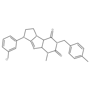 6-(3-Chlorophenyl)-4-methyl-2-[(4-methylphenyl)methyl]-4a,7,8,9a-tetrahydropurino[7,8-a]imidazole-1,3-dione Structure
