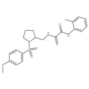 N1-((1-((4-methoxyphenyl)sulfonyl)pyrrolidin-2-yl)methyl)-N2-(o-tolyl)oxalamide Structure