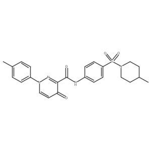 1-(4-methylphenyl)-N-{4-[(4-methylpiperidin-1-yl)sulfonyl]phenyl}-4-oxo-1,4-dihydropyridazine-3-carboxamide Structure