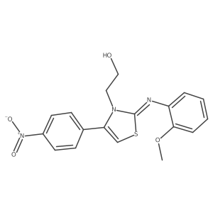 (Z)-2-(2-((2-methoxyphenyl)imino)-4-(4-nitrophenyl)thiazol-3(2H)-yl)ethanol Structure