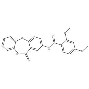 2,4-dimethoxy-N-(11-oxo-10,11-dihydrodibenzo[b,f][1,4]oxazepin-2-yl)benzamide结构式