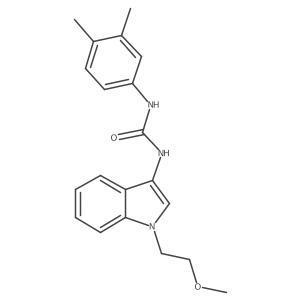 1-(3,4-dimethylphenyl)-3-(1-(2-methoxyethyl)-1H-indol-3-yl)urea结构式