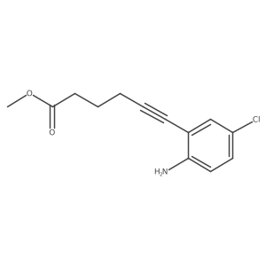Methyl 6-(2-amino-5-chlorophenyl)hex-5-ynoate结构式