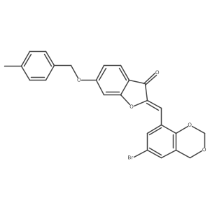 (2Z)-2-[(6-bromo-4H-1,3-benzodioxin-8-yl)methylidene]-6-[(4-methylbenzyl)oxy]-1-benzofuran-3(2H)-one Structure