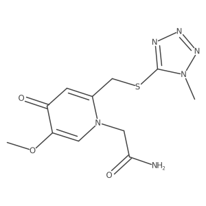 2-(5-methoxy-2-(((1-methyl-1H-tetrazol-5-yl)thio)methyl)-4-oxopyridin-1(4H)-yl)acetamide Structure