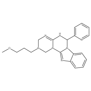 2-(3-methoxypropyl)-6-(pyridin-2-yl)-2,3,4,6-tetrahydro-1H-[1,3,5]triazino[1',2':3,4][1,3,5]triazino[1,2-a]benzimidazole结构式