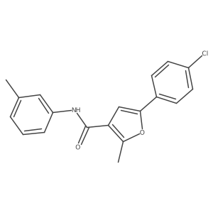 5-(4-chlorophenyl)-2-methyl-N-(3-methylphenyl)furan-3-carboxamide Structure