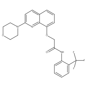 2-((2-morpholinoquinolin-8-yl)oxy)-N-(2-(trifluoromethyl)phenyl)acetamide结构式