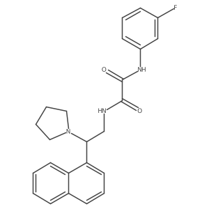 N1-(3-fluorophenyl)-N2-(2-(naphthalen-1-yl)-2-(pyrrolidin-1-yl)ethyl)oxalamide Structure