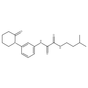 N1-isopentyl-N2-(3-(2-oxopiperidin-1-yl)phenyl)oxalamide结构式