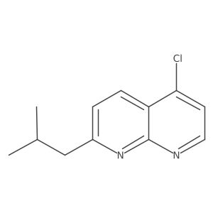 1,8-Naphthyridine, 5-chloro-2-(2-methylpropyl)- Structure