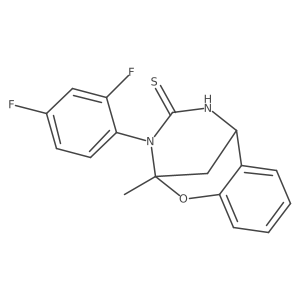 3-(2,4-difluorophenyl)-2-methyl-5,6-dihydro-2H-2,6-methanobenzo[g][1,3,5]oxadiazocine-4(3H)-thione结构式